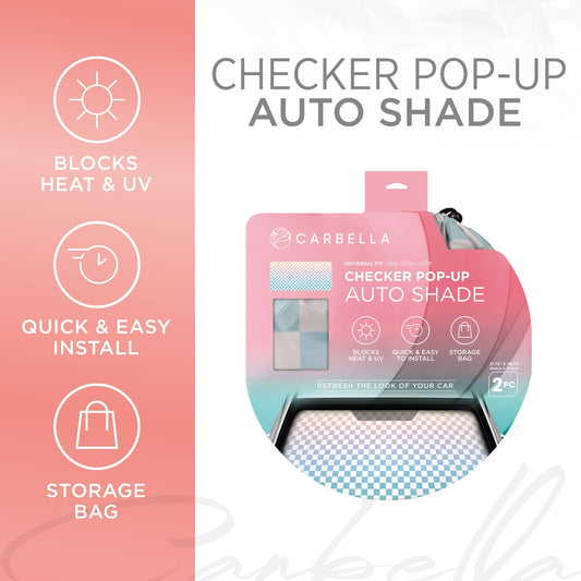 Carbella Checker Rainbow Gradient Sunshade (64' x 32')