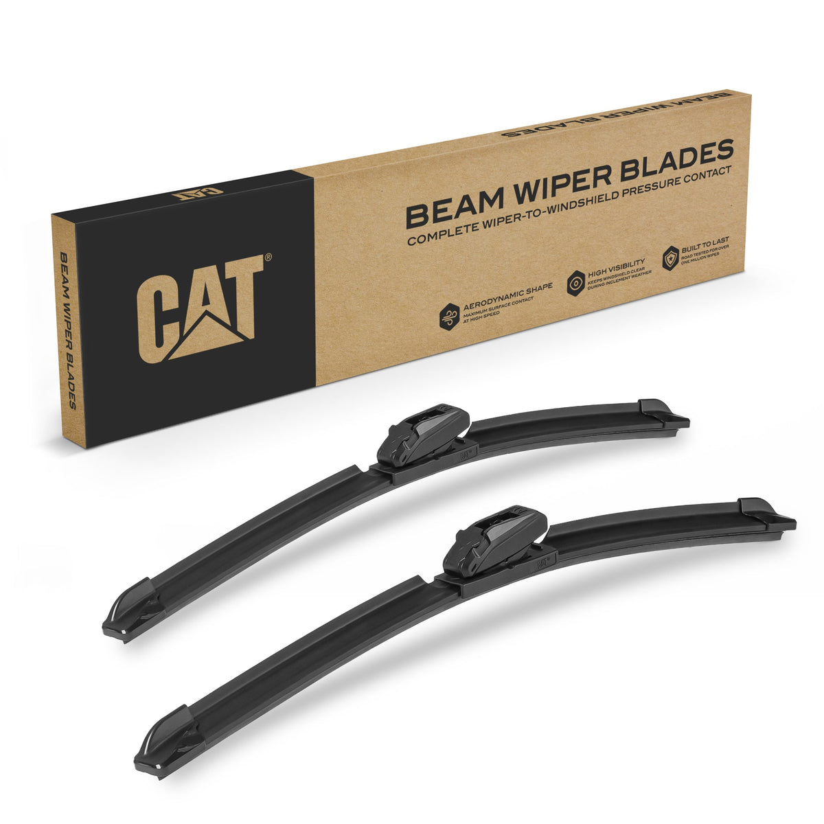 CAT C2.0 Heavy Duty Beam Windschutzscheiben-Wischerblätter für Autos, LKWs, SUVs und Vans - All Seasons, Streak-Free, Silent