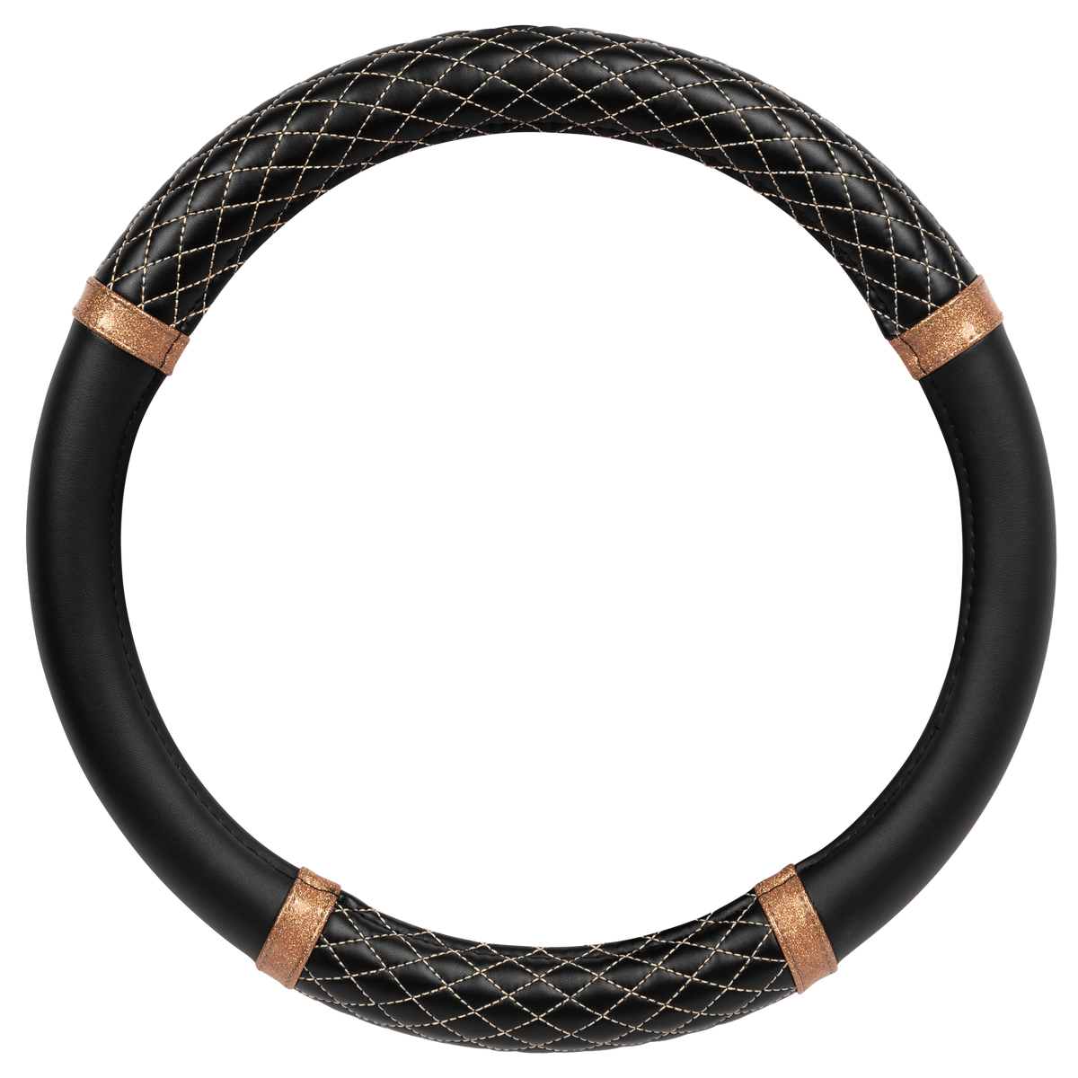 Carbella Bronze Quilted Lenkrad Abdeckung (Fits 14.5' - 15.5')