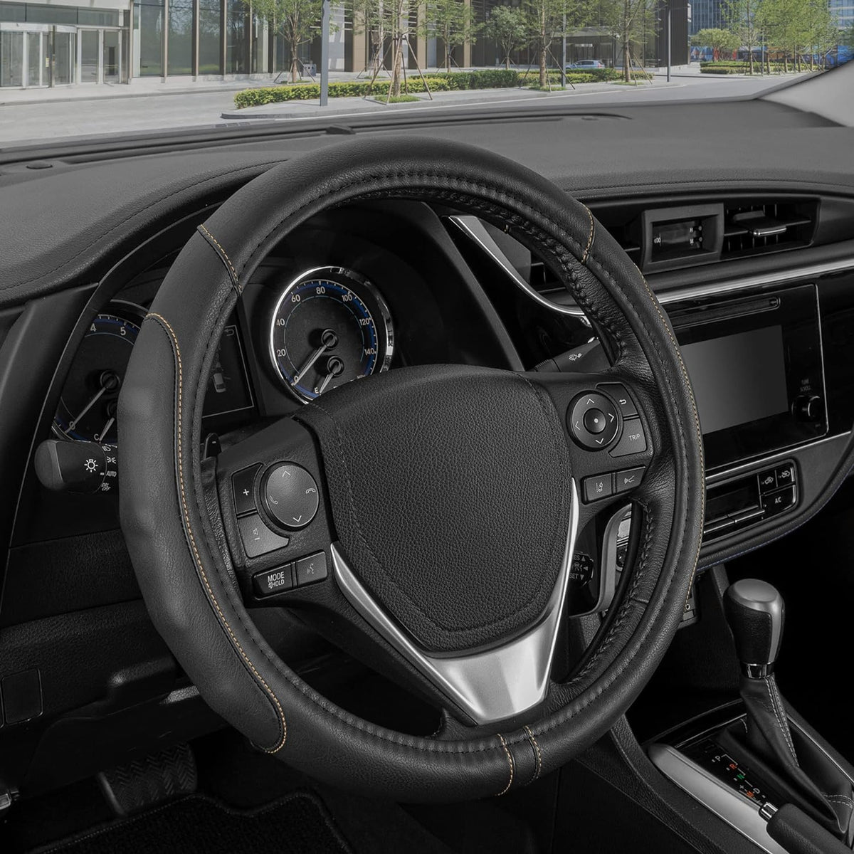 MotorTrend GripDrive Accent Ergonomic Grip Lenkrad Abdeckung (Fits 14.5' - 15.5')