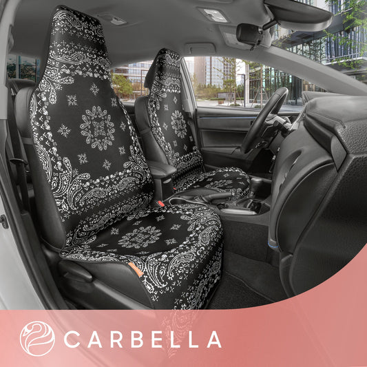 Carbella 2-Pack Black Paisley Vordersitzbezüge