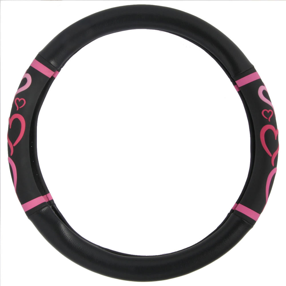 BDK Pink Hearts Lenkradabdeckungen (Fits 14.5' - 15.5')