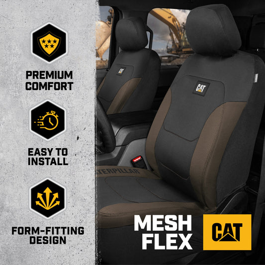 Cat® FlexFitTM Black Beige Sitzbezüge für Autos, LKW und SUV - Set von (2) Front Car Seat Cover Front Seat Protectors - Airbag-kompatible Sitzbezüge für SUV Interior Covers & Seat Cover Zubehör