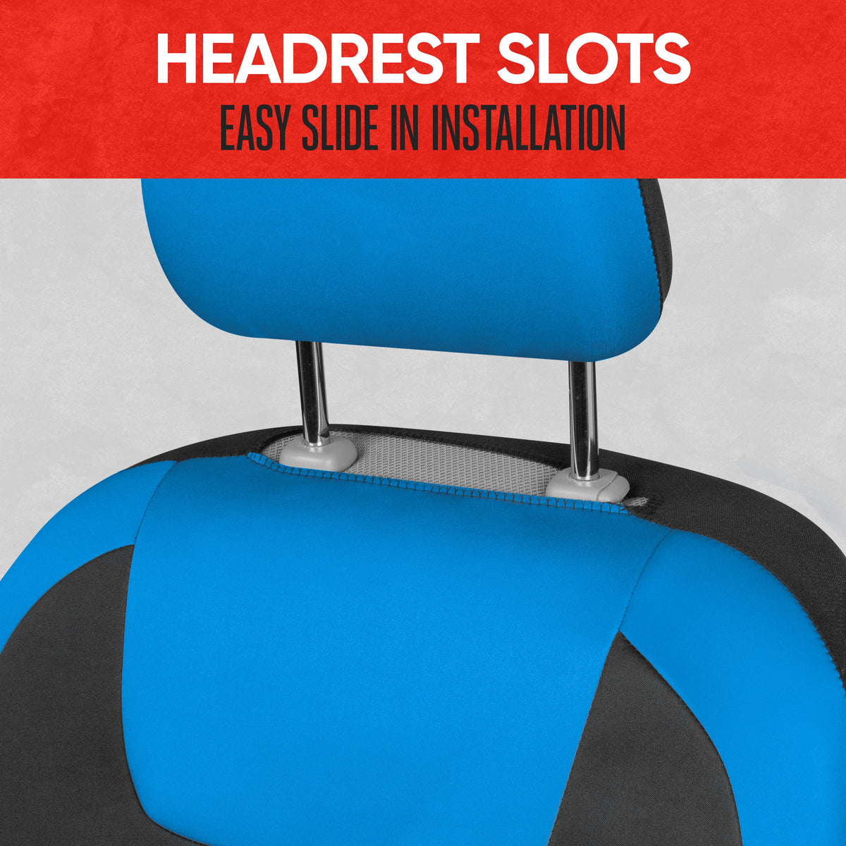 MotorTrend 2-Pack Premium Zwei-Tone Neopren-Vordersitzabdeckungen - Blau / Schwarz