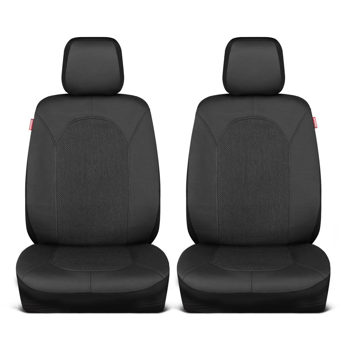 Motor Trend Black Car Seat Covers Set - 2 Vordersitze - Spill-Proof Neoprene CarSeat Cover Protector für Autos - Automobilzubehör Innenabdeckungen für SUV & Kleine LKW - Semi Universal Fit