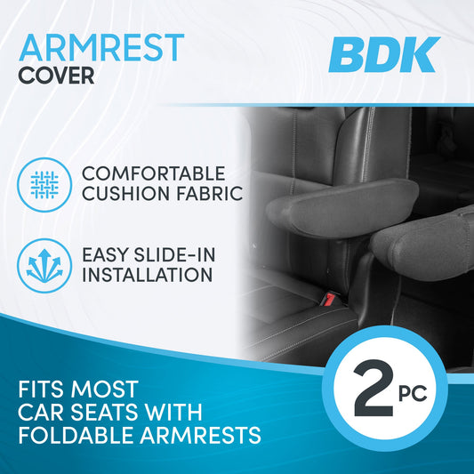 BDK 2-Pack PolyCloth Armlehnenbezüge für Autositze