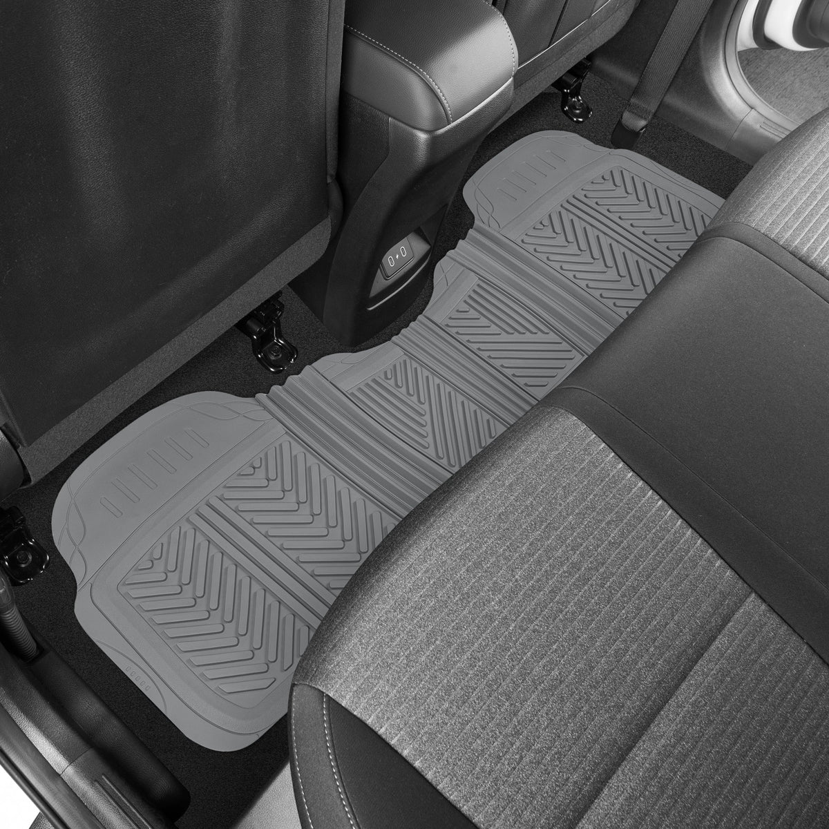 MotorTrend 3-Stück FlexTough Performance Deep Channel Front Floor Matts und Rear Floor Mat - Heavy Duty, All Weather, Trimm to Fit