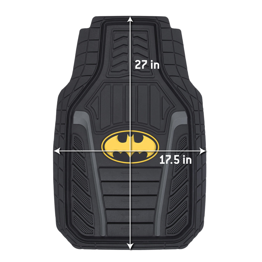 Warner Bros DC Comics 2-Piece Armored Batman Logo Vorderbodenmatten - Heavy Duty, All Weather, Trimmen Sie, um zu passen