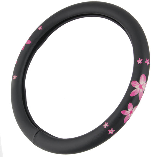 BDK Pink Hawaiian Flowers Lenkrad Abdeckung (Fits 14.5' - 15.5')