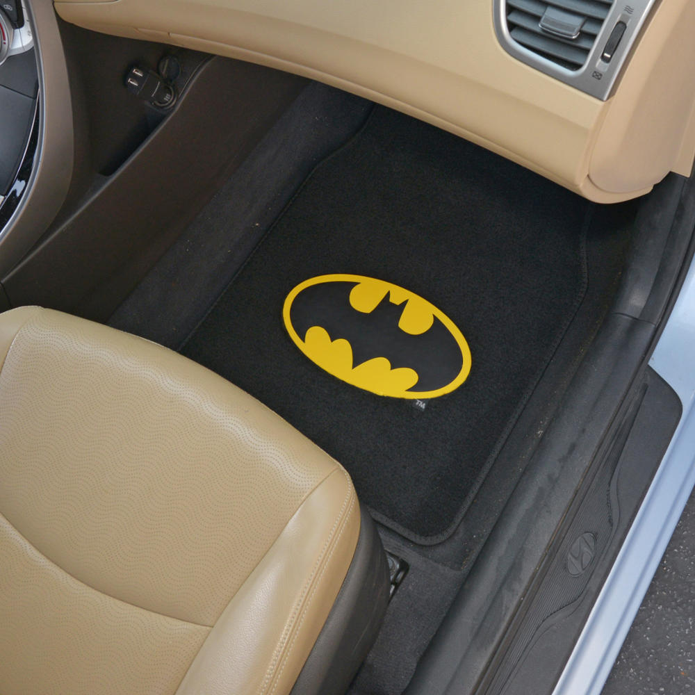 Warner Bros DC Comics 4-Piece Batman Logo Vorderbodenmatten und Hinterbodenmatten