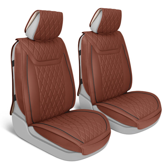 MotorBox 11-Piece Ranch Edition Premium Faux Leather Diamond Stitched Cushion Vordersitz- und Rücksitzabdeckungen