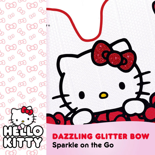 Carbella Offizielle Hallo Kitty Front Windschutzscheibe Sonnenschirm Red Bow Dreams (58 'x 27')