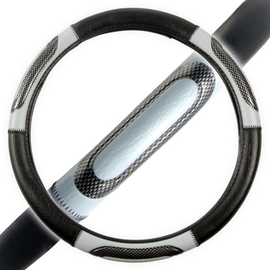 BDK Zwei-Tone Sport Carbon Grip Lenkrad Abdeckung (Fits 14.5' - 15.5')