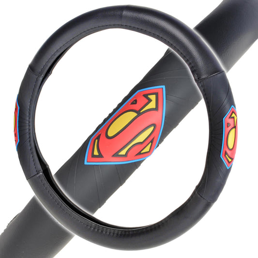 Warner Bros DC Comics Superman Logo Grip Lenkrad Abdeckung (Fits 14.5' - 15.5')