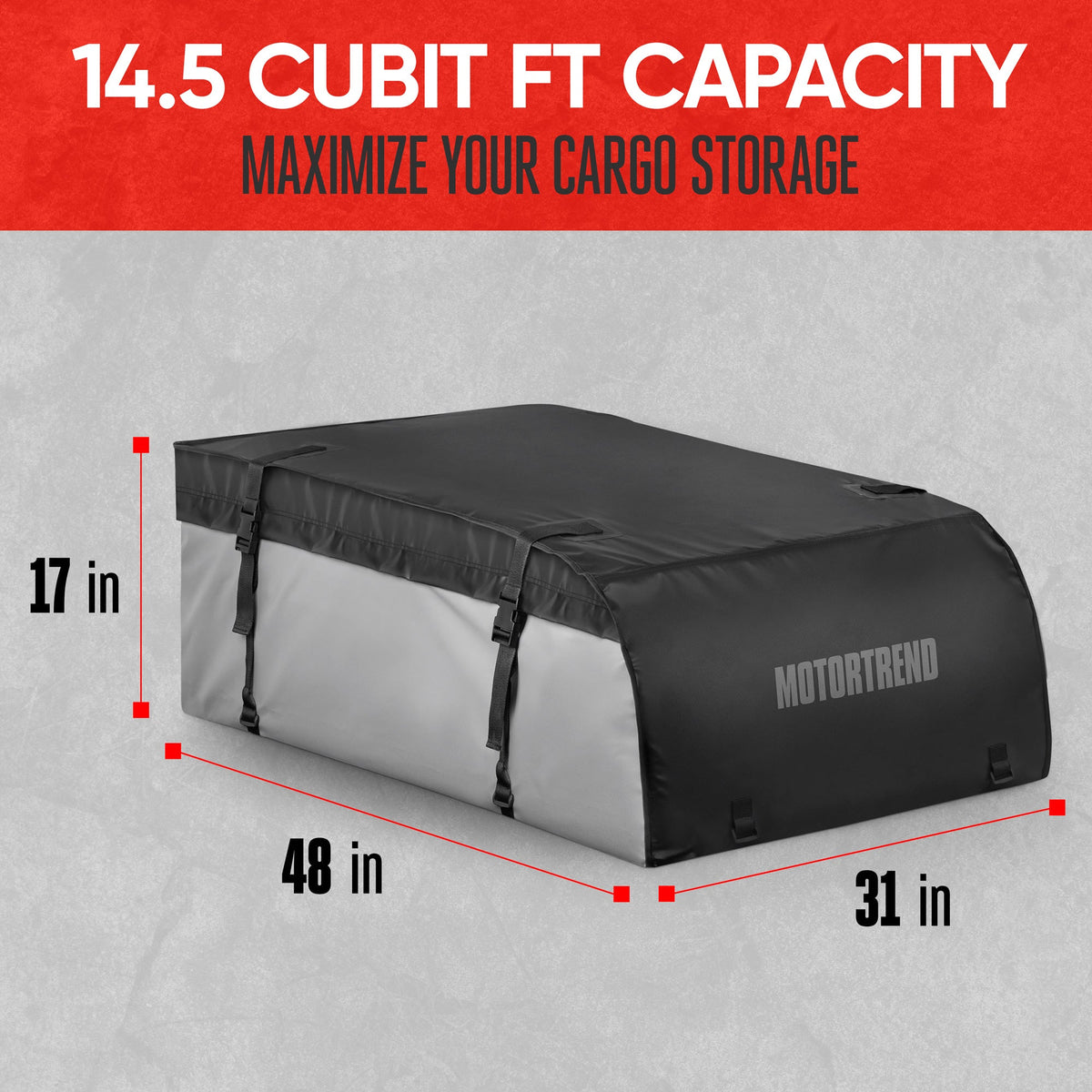 MotorTrend Dach Cargo Carrier Bag - Heavy Duty, Wasser-Proof (48' x 31' x 17')