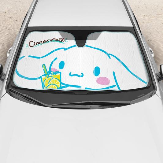 Carbella Sanrio Cinnamoroll Lemon Chill Front Windschutzscheibe Sonnenschirm (58' x 28')