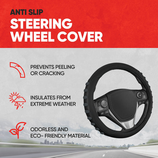 MotorTrend FlexGrip Lenkradabdeckung mit erhöhten Bump Grips (Fits 14.5' - 15.5')