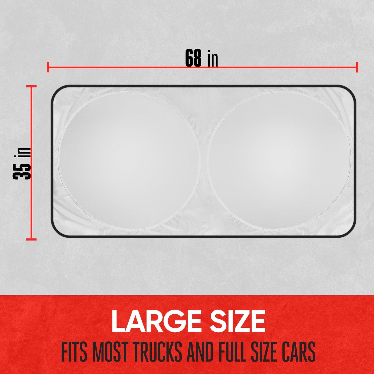 MotorTrend 1-Piece Universal Pop-Up Sunshade (68' x 35')