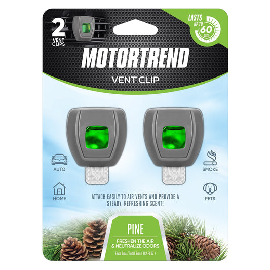 Motor Trend Vent Clip Air Freshener - Langlebige frische Düfte für Autos, LKW und SUVs - Vanilla Scent