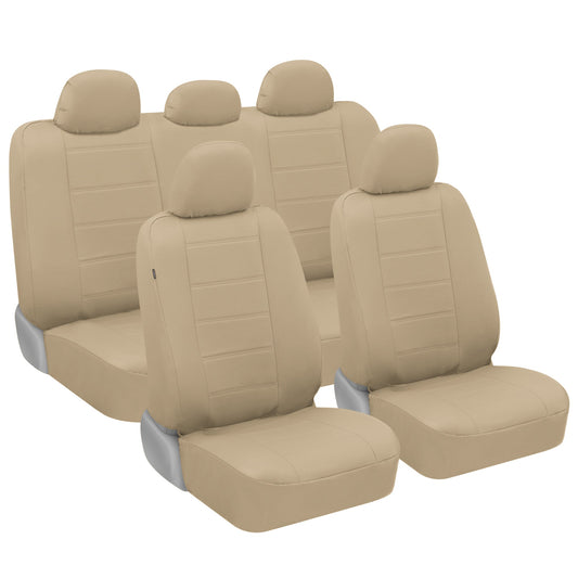 BDK 9-Piece Premium Faux Leder Vordersitze und Rücksitze