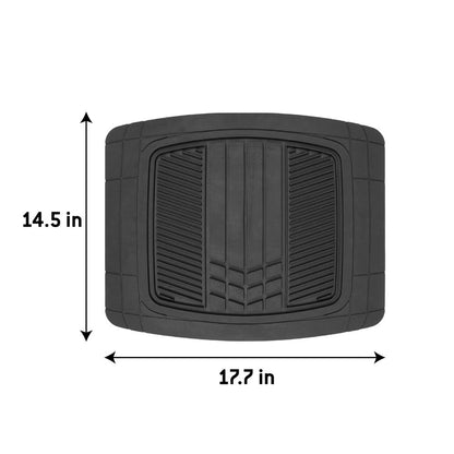 MotorTrend 4-Piece DualFlex Deep Drainage Kanäle Vorderbodenmatten und Hinterbodenmatten - Heavy Duty, All Weather, Trimmen Sie, um zu passen