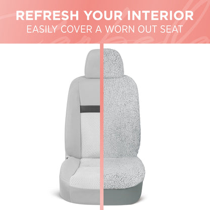 Carbella 2-Pack Plüsch Sherpa Fleece Vordersitzbezüge