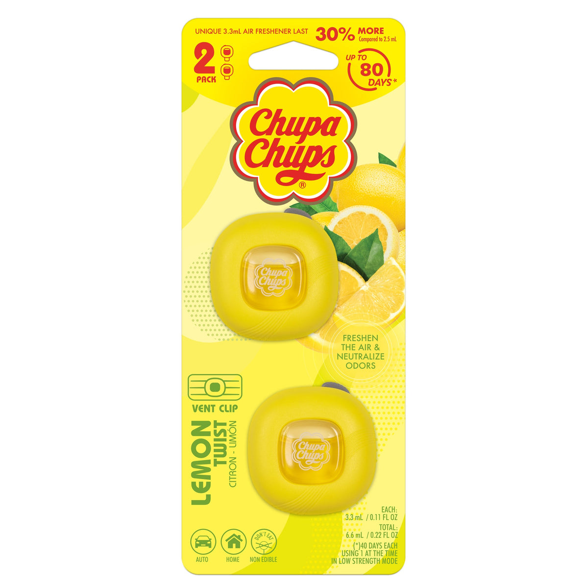Chupa Chups 2-Pack Air Freshener - Zitronendreher