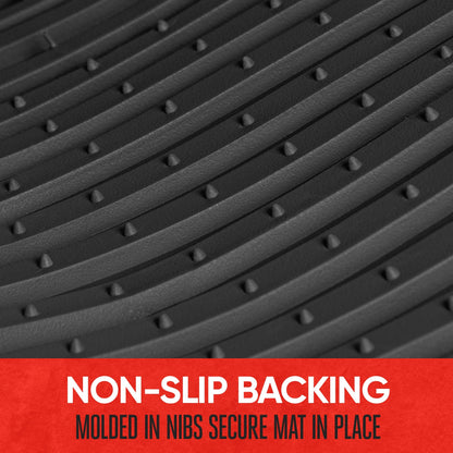 MotorTrend 3-Stück FlexTough Performance Deep Channel Front Floor Matts und Rear Floor Mat - Heavy Duty, All Weather, Trimm to Fit