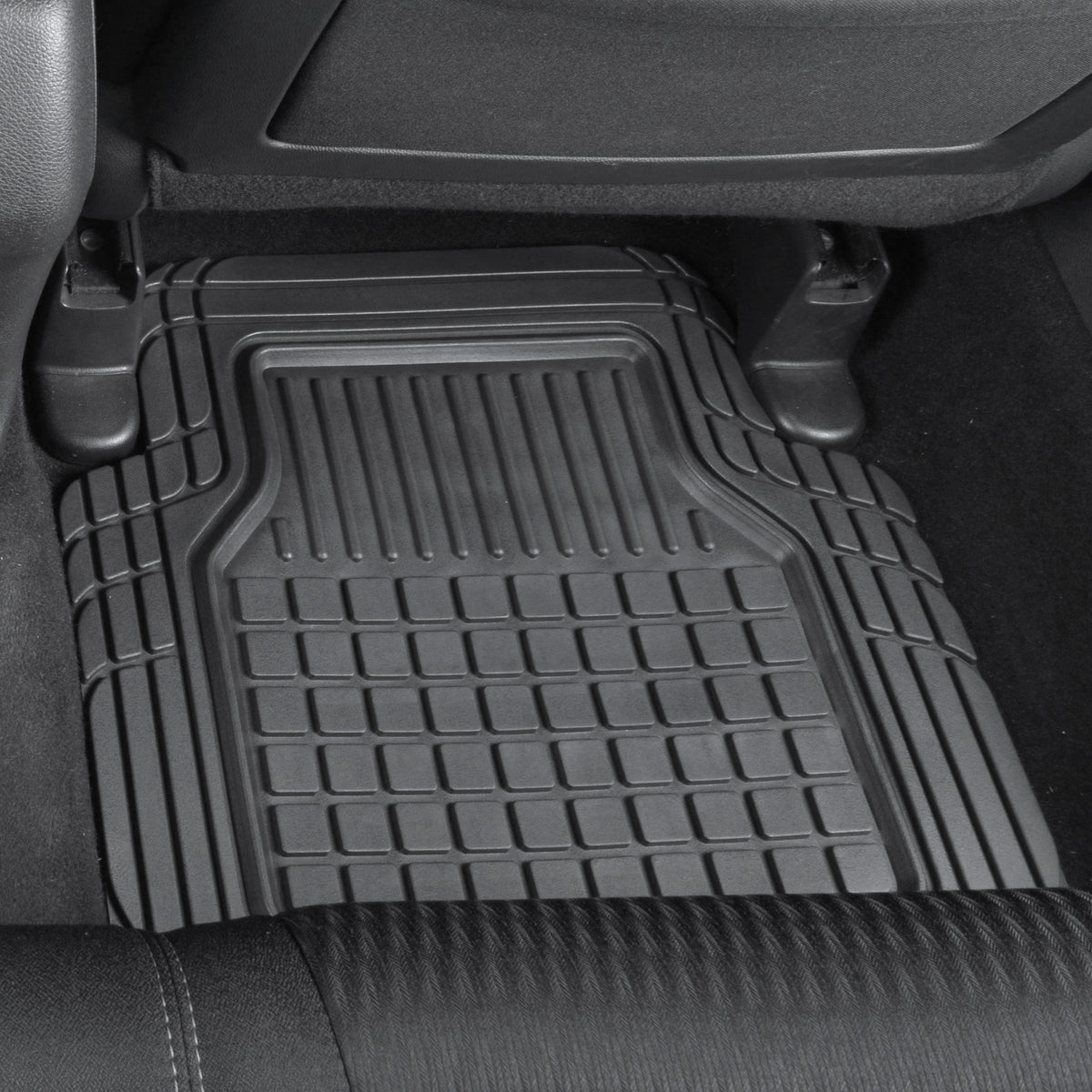 MotorTrend 4-Piece FlexTough Deep Dish Hybrid Groove Vorderbodenmatten und Hinterbodenmatten - Heavy Duty, All Weather, Trimmen Sie, um zu passen