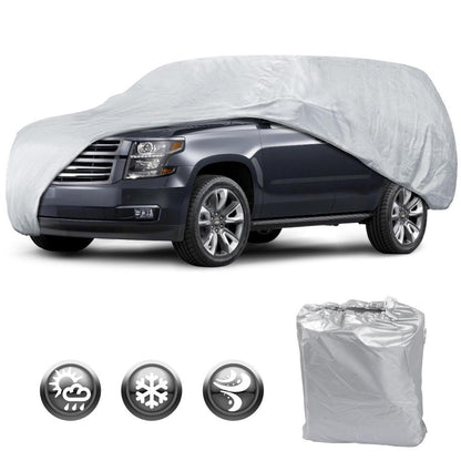 MotorTrend WeatherWear Single Poly Layer All Season Wasserdichte Fahrzeugabdeckung für Chevy Tahoe