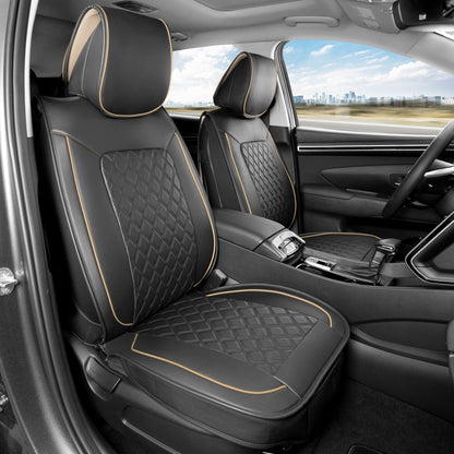 MotorBox 2-Pack Prestige Edition Premium Faux Leather Diamond Stitched Cushion Vordersitzbezüge