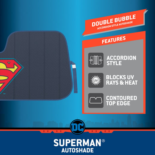 Warner Bros DC Comics Superman Logo Front Windschutzscheibe Sonnenschirm (58' x 27')