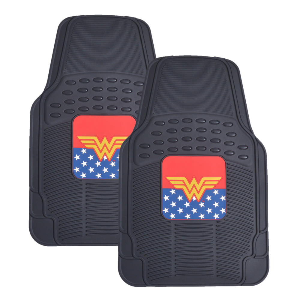 BDK Armored Super Hero Car Floor Matts - Offiziell lizenzierte DC Comics - All Weather Heavy Duty Auto Interieur Liners für Auto Truck Van SUV (Mehrere Stile)