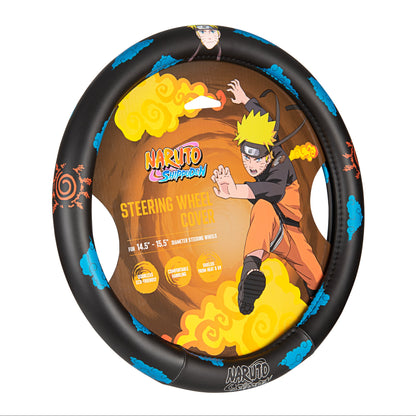 Naruto Shippuden Car Lenkrad Abdeckung, 15 Zoll Anime Lenkrad Abdeckung, gepolsterte Soft Comfortable Cover Anime Car Zubehör für Männer Frauen, Kumogakure