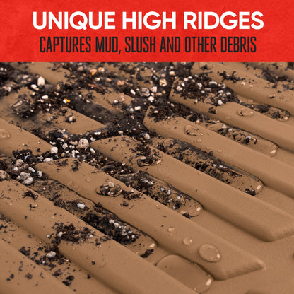 MotorTrend PRO920 Deep Dish Rear Floor Matts - Heavy Duty, All Weather, Trimm to Fit