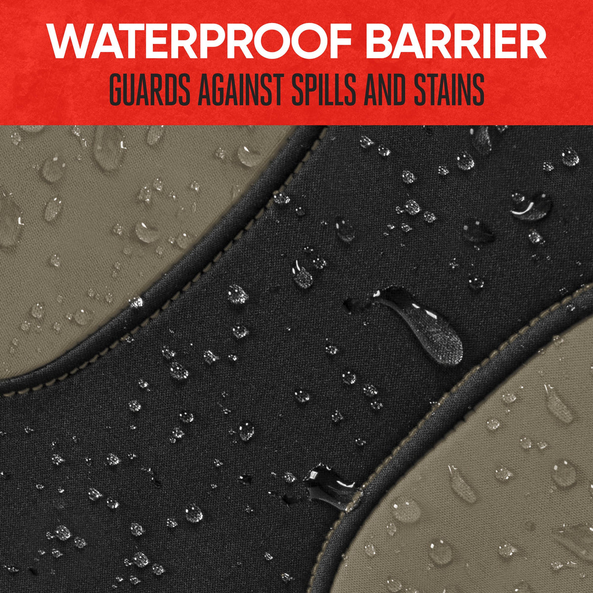 MotorTrend 2-Pack AquaShield Wasserdicht Zwei-Tone Neopren-Vordersitzabdeckungen