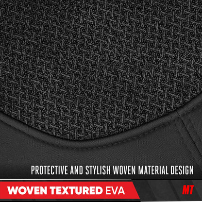 Motor Trend Black Car Seat Covers Set - 2 Vordersitze - Spill-Proof Neoprene CarSeat Cover Protector für Autos - Automobilzubehör Innenabdeckungen für SUV & Kleine LKW - Semi Universal Fit