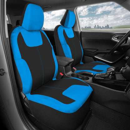 MotorTrend 2-Pack Premium Zwei-Tone Neopren-Vordersitzabdeckungen - Blau / Schwarz