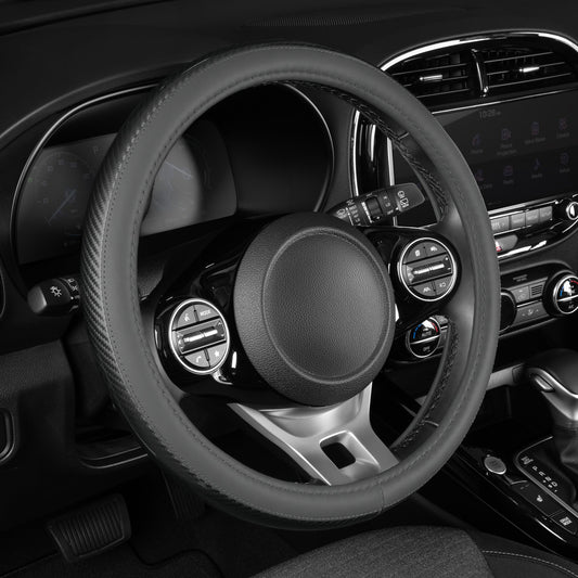 MotorTrend CarbonGripX Non-Slip Carbon Lenkrad Abdeckung (Fits 14.5' - 15.5')