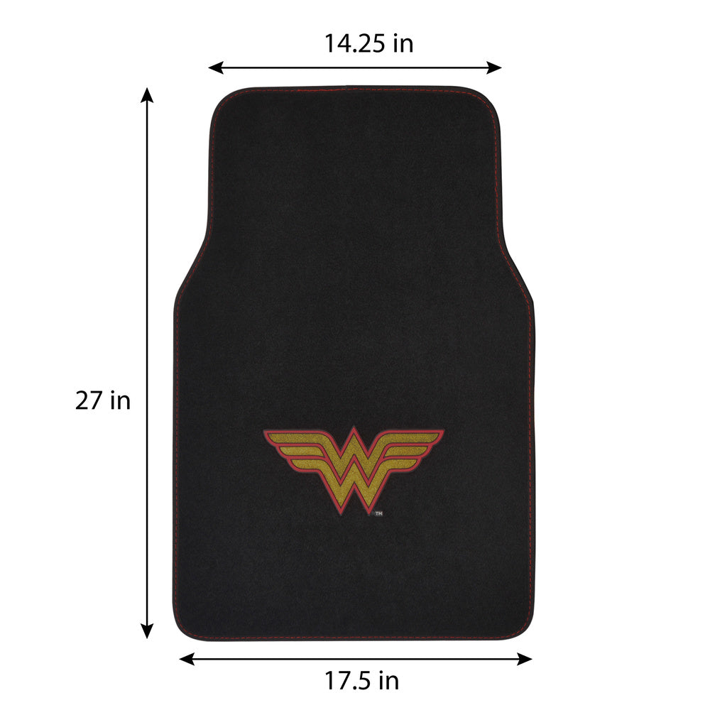 Warner Bros DC Comics Wonder Woman Logo Vorderbodenmatten und hintere Bodenmatten