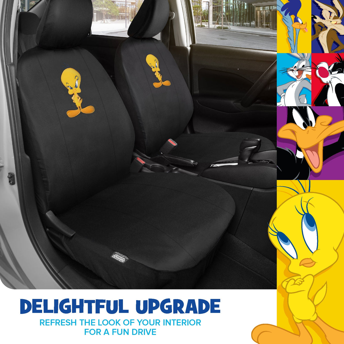Warner Bros Looney Tunes 9-Piece Tweety Bird Vordersitz- und Rücksitzabdeckungen