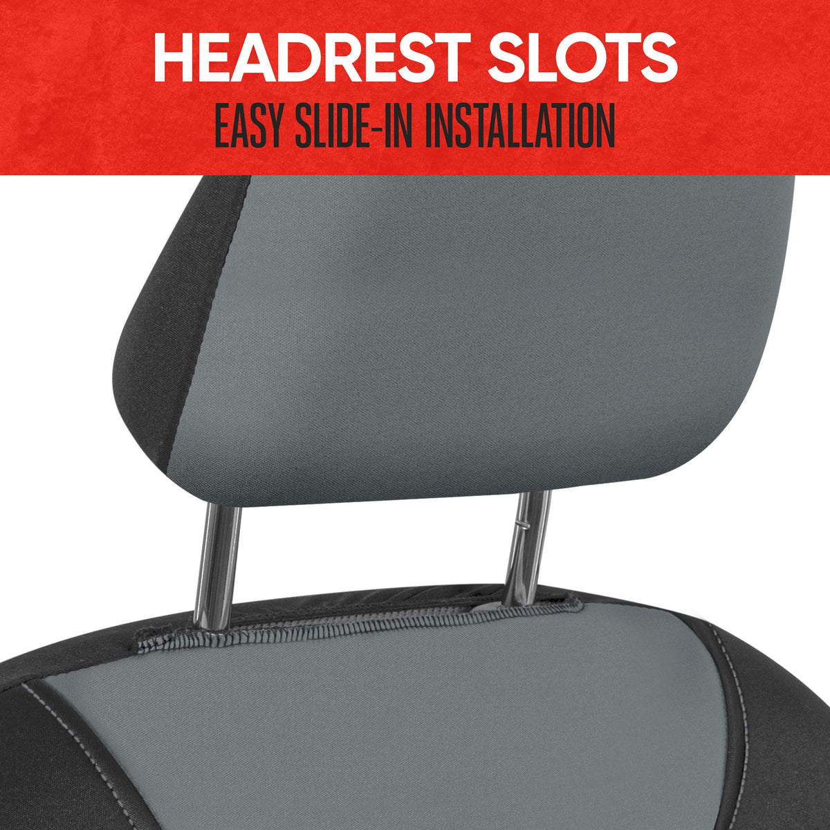 MotorTrend 2-Pack AquaShield Wasserdicht Zwei-Tone Neopren-Vordersitzabdeckungen
