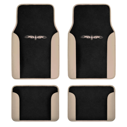 BDK 4-Piece Design Print Teppich Vorderbodenmatten und Hinterbodenmatten