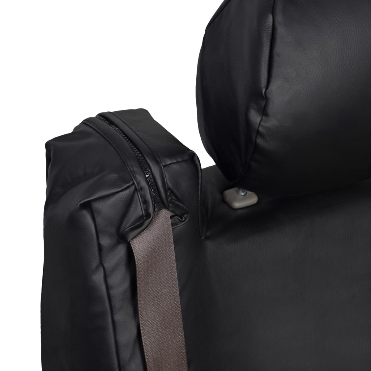 BDK 2-Pack Premium Faux Leder Vordersitze mit integrierten Sicherheitsgurt- und Armlehnenabdeckungen