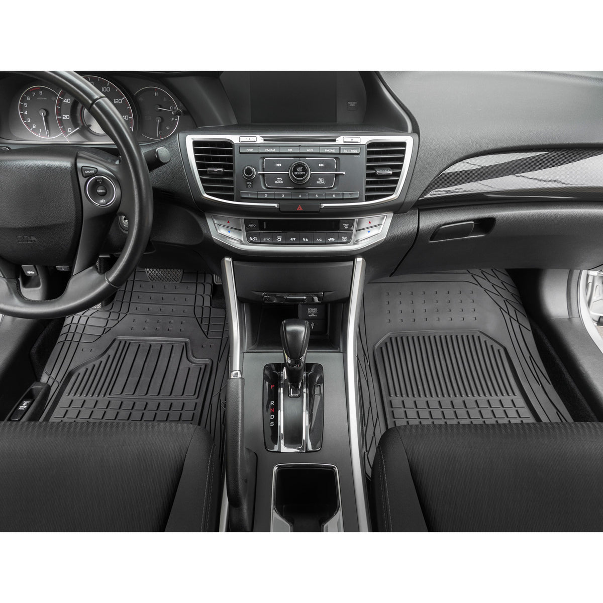MotorTrend 4-Piece FlexTough Deep Dish Hybrid Groove Vorderbodenmatten und Hinterbodenmatten - Heavy Duty, All Weather, Trimmen Sie, um zu passen