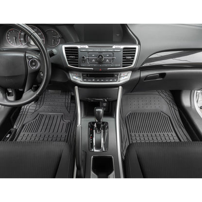 MotorTrend 4-Piece FlexTough Deep Dish Hybrid Groove Vorderbodenmatten und Hinterbodenmatten - Heavy Duty, All Weather, Trimmen Sie, um zu passen