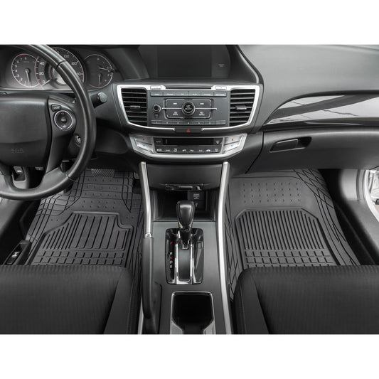 MotorTrend 4-Piece FlexTough Deep Dish Hybrid Groove Vorderbodenmatten und Hinterbodenmatten - Heavy Duty, All Weather, Trimmen Sie, um zu passen