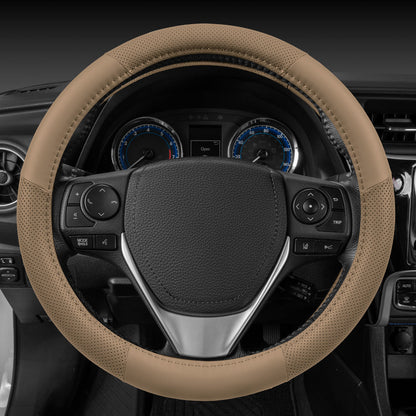 MotorTrend Soft Touch Perforierte Mikrofaser-Lenkradabdeckung (Fits 14.5' - 15.5')