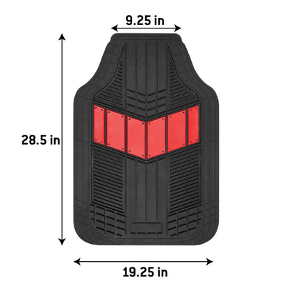 MotorTrend 4-Piece DualFlex Deep Drainage Kanäle Vorderbodenmatten und Hinterbodenmatten - Heavy Duty, All Weather, Trimmen Sie, um zu passen