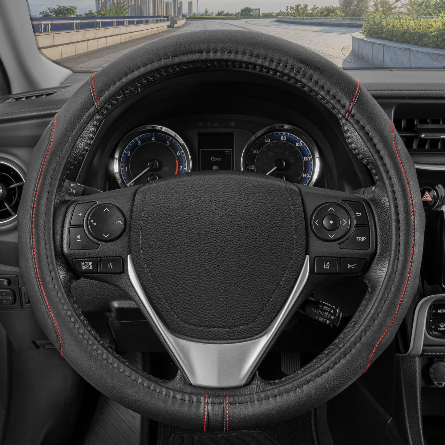 MotorTrend GripDrive Accent Ergonomic Grip Lenkrad Abdeckung (Fits 14.5' - 15.5')
